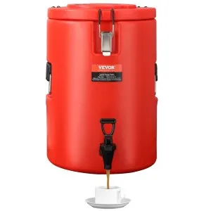 Dispensador bebida aço inox 4,5 galões, quente/frio, torneira