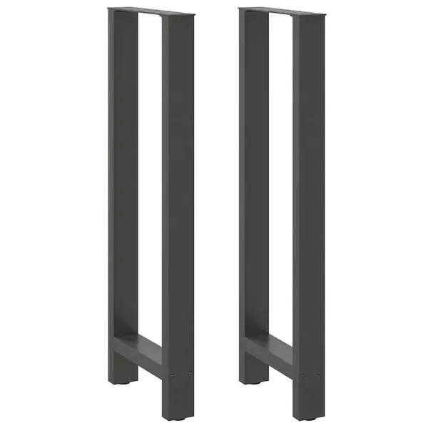 Pés para mesa de bar antracite 2 peças 40x(110-111) cm aço
