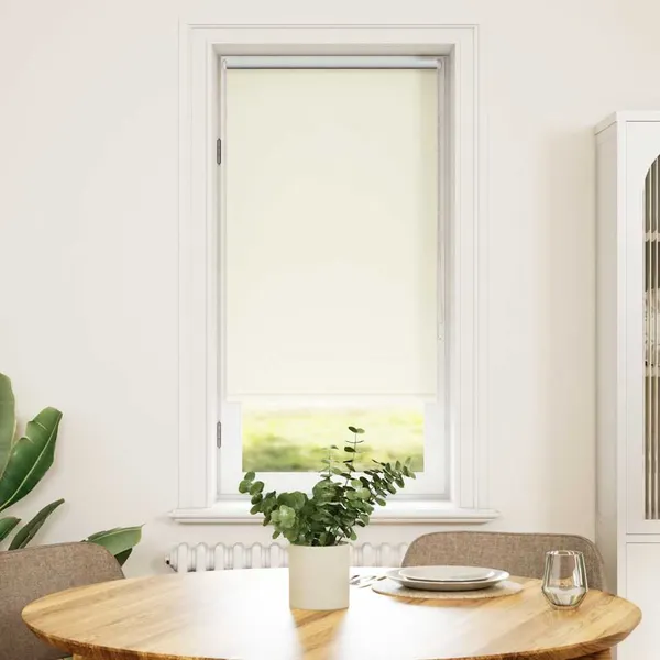 Cortina de rolo blackout, 44,4 x 100 cm, largura do tecido 40 cm, branco-creme