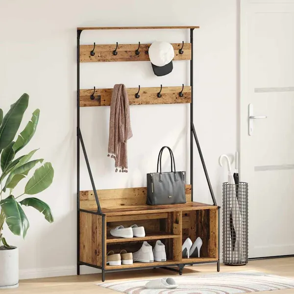 Suporte para Roupas Madeira Antiga 100 x 41 x 184 cm