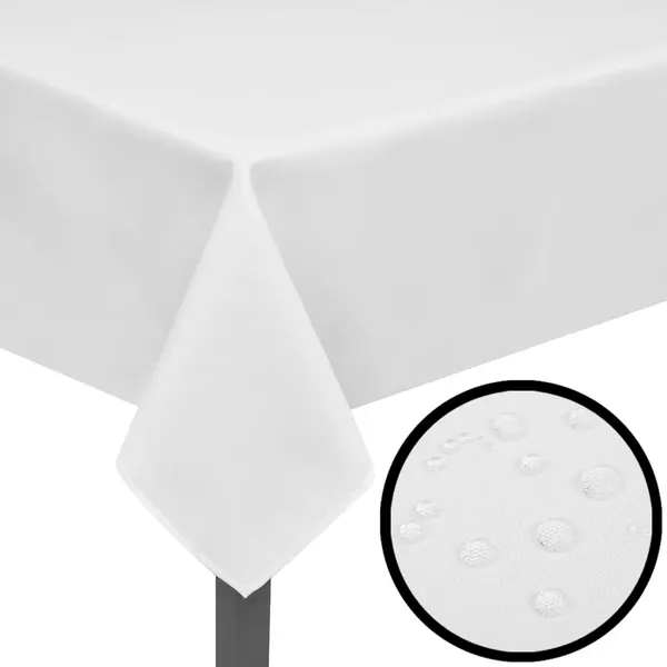 Manteles 5 pcs 190 x 130 cm blanco