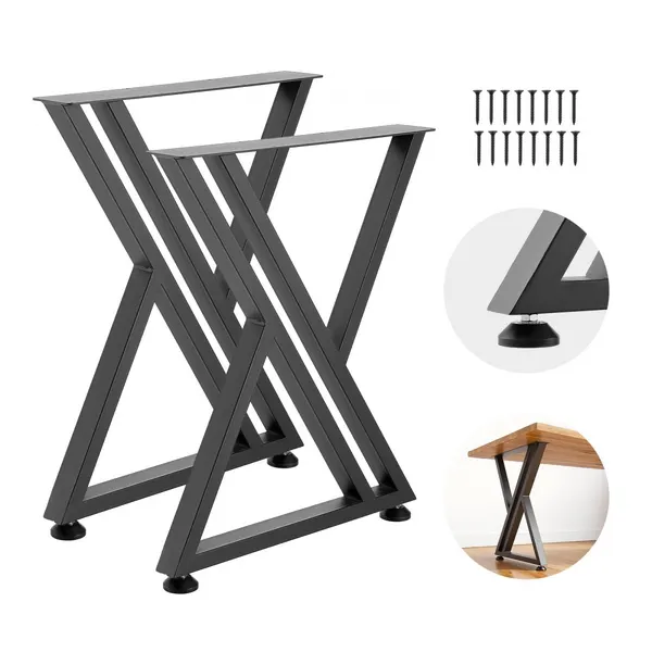 Pés mesa aço 29,1"x24", carga máxima 2204lbs, par