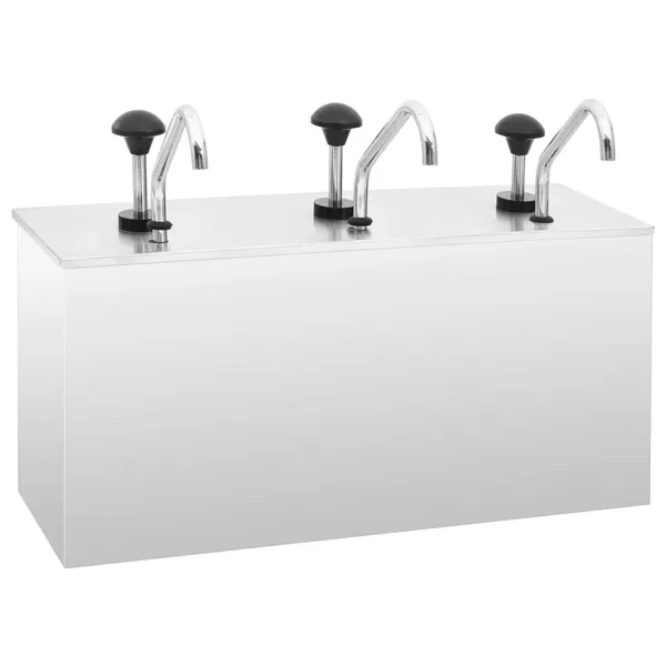 Dispensador de molhos aço inoxidável 3 x 3,5 L