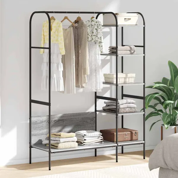 Suporte para Roupas com prateleira Cinzeto 120 x 44 x 160 cm