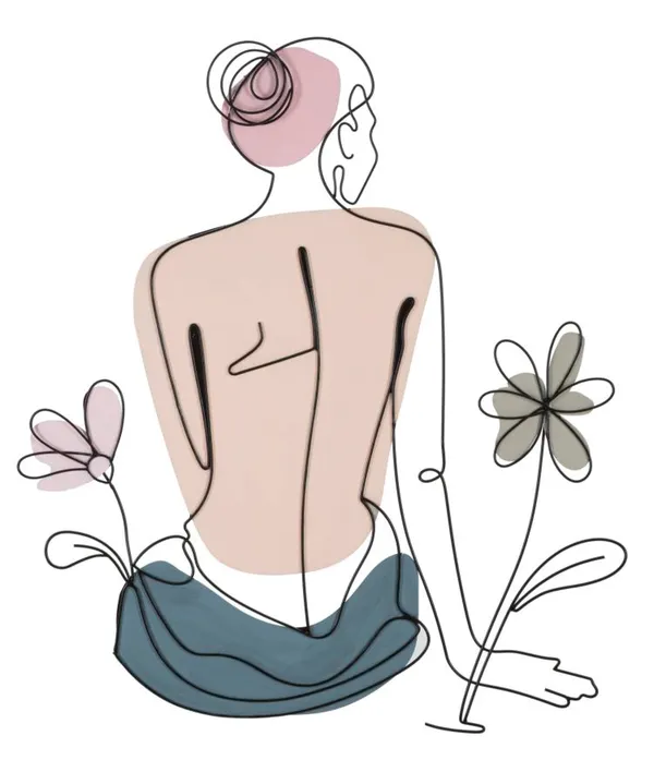Painel de Parede Lady With Flower 80x1,3x90 cm