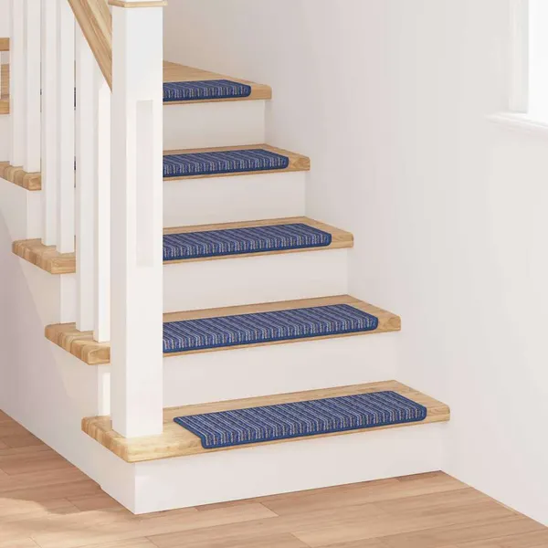Tapetes Adesivos para Escadas Riscas 15 pcs Azul 65 x 21 x 4 cm