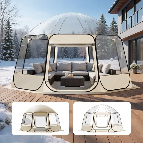 Tenda bolha 4.58x4.32m transparente 12-15 pessoas