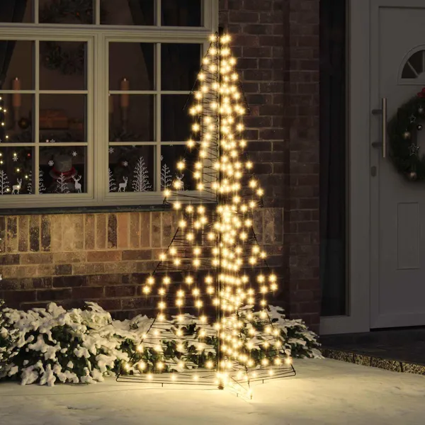Árvore de Natal com 240 LEDs Branco quente 180 cm Vime