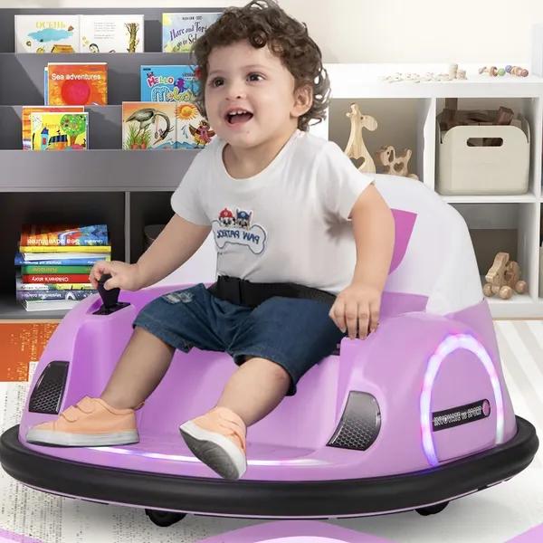 Coche de Choque para Niños a Batería con Luces LED Conexión Inalámbrica Música y Sonido Giro de 360° 6V