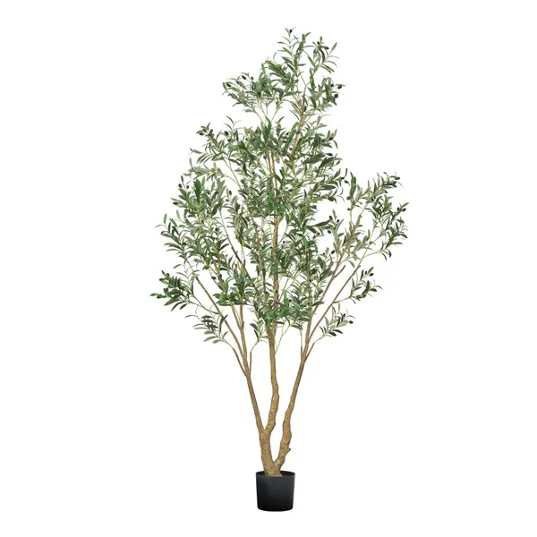 Árvore oliveira artificial 240 cm folhas fruto