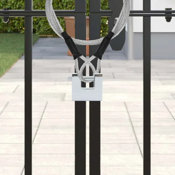 Cadeado 2 pcs Prateado Aço