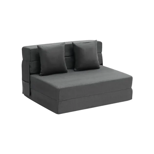 Sofá-cama dobrável 3 em 1, espuma 25D, 2 almofadas