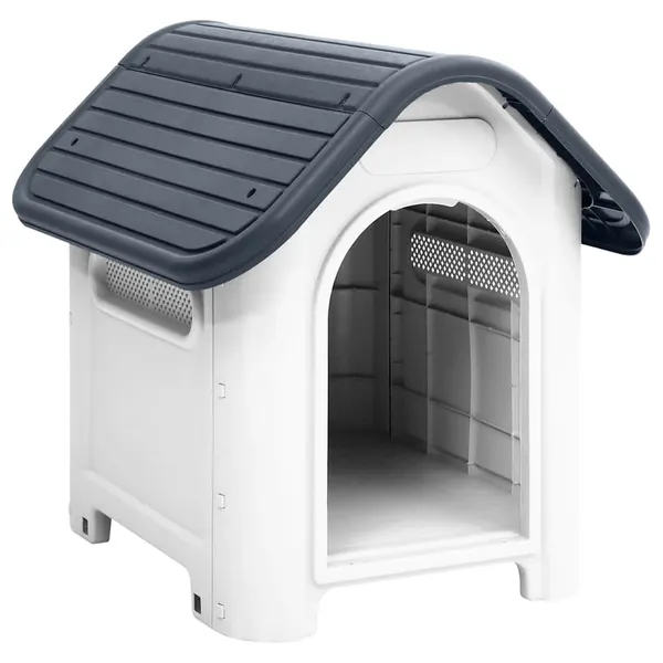 Casota para cães cinza 59x75x66 cm Polipropileno