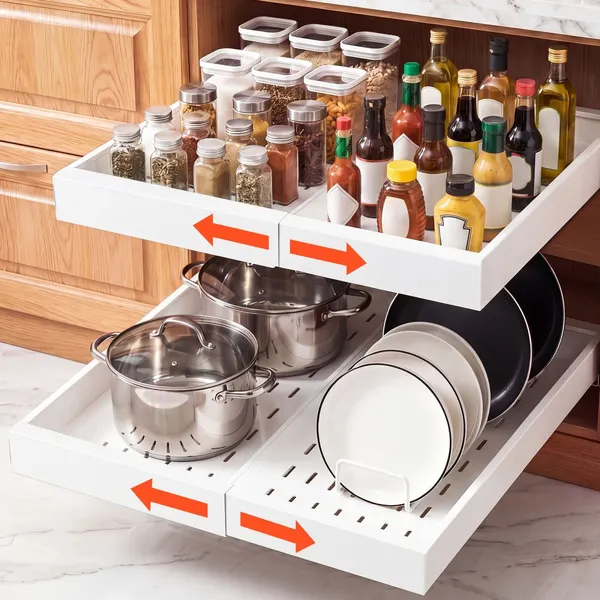 Organizador gaveta cozinha 310-480mm 520mm profundidade