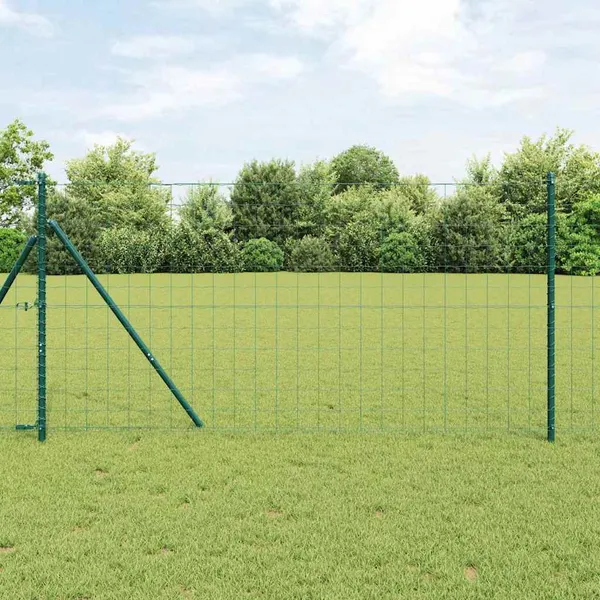 Cerca Euro Verde 1,4 x 10 m Ferro revestido de PVC