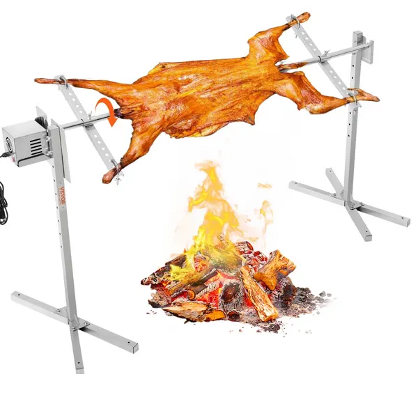 Grelha assador rotisserie elétrica 56 polegadas 132 lbs motor 52W