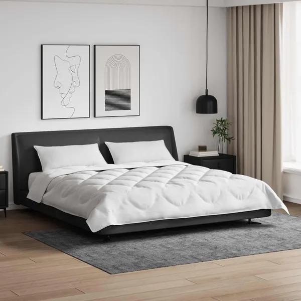 Duvet para Todas as Estações 3 pcs Branco Microfibra