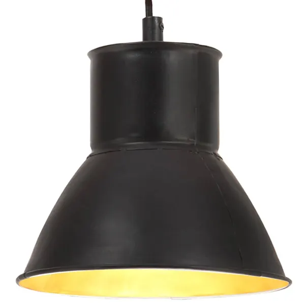Candeeiro suspenso redondo 25 W 17 cm E27 preto