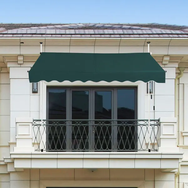 Store Banne Extérieur 200x125 cm Hauteur Réglable 2-3 m avec Manivelle Imperméable