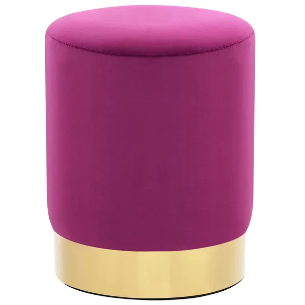 Banco 28 x 36 cm veludo roxo e dourado