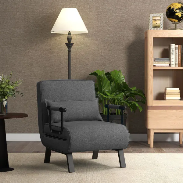 Canapé-Lit Convertible Pliable Dossier Ajustable 6 Positions
