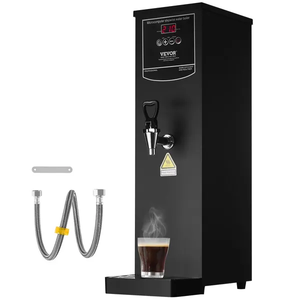 Aquecedor água comercial 1500W, 50 L/hora, tubo aço 316