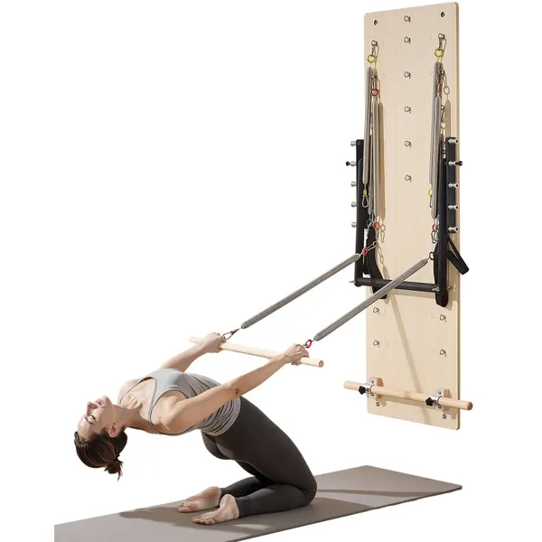 Reformer Pilates Parede madeira bordo molas resistência