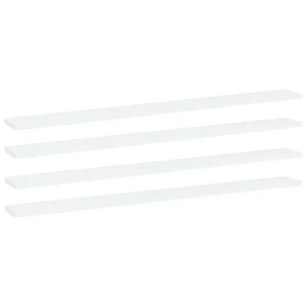 Prateleiras para estante 4pcs 100x10x1,5cm contraplacado branco