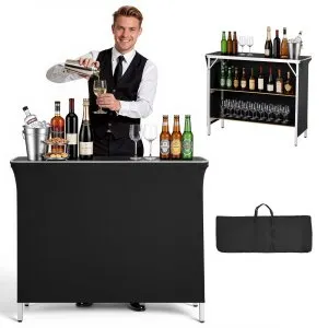 Mesa de bar dobrável portátil 1100 x 385 x 885 mm