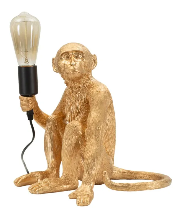 Lámpara de Mesa Monkey Sentada Oro 33x33x32 cm