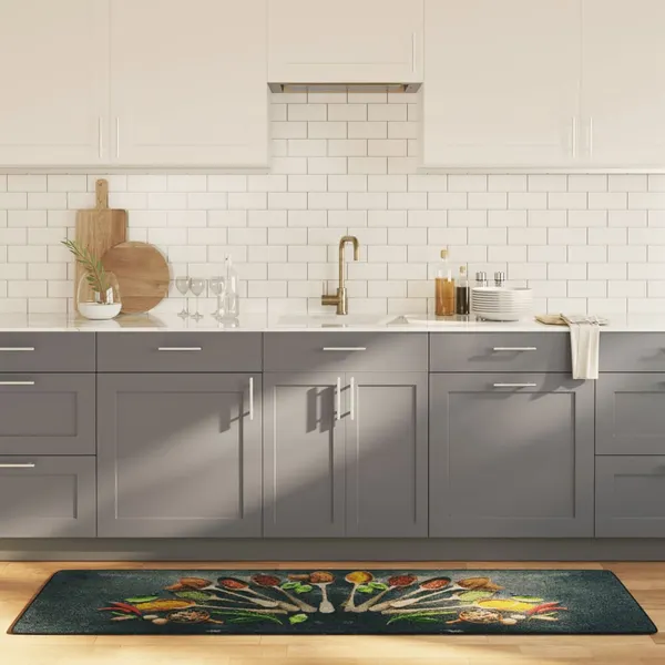 Tapete de cozinha lavável 60x180 cm multicor