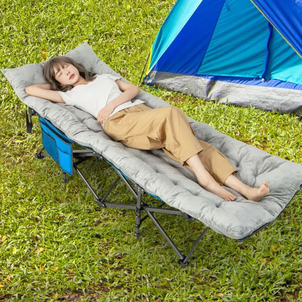 Almofada para Espreguiçadeira 190x70cm com 4 Correias de Fixação
