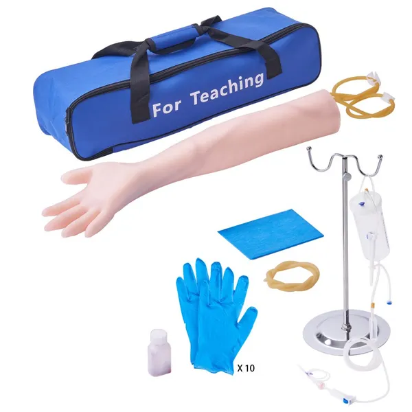 Kit treino flebotomia IV venipunctura, braço simulado
