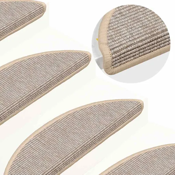 Tapetes de escada 15 peças 56x17x3 cm prateados semicirculares