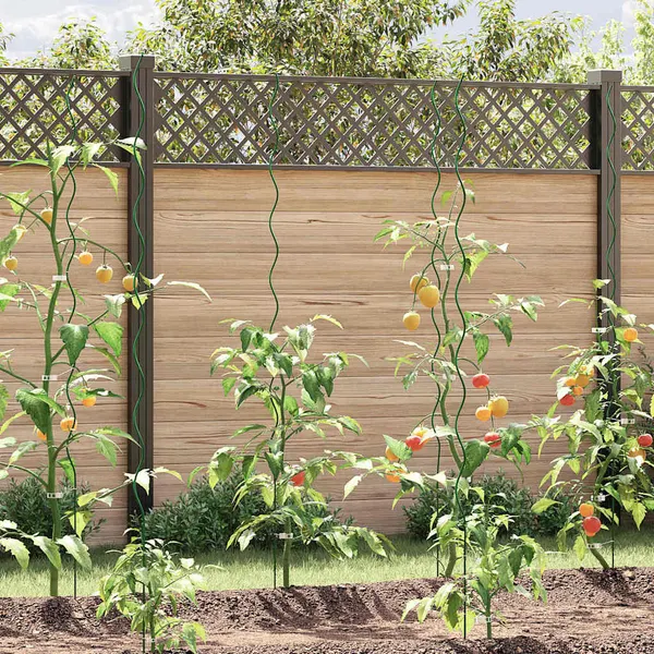 Suporte para Plantas 20 pcs Verde 170 x 0,6 x 0,6 cm Aço
