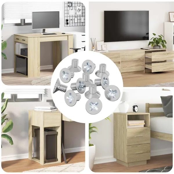 Parafusos com Cabeça Chanfrada 32727 pcs Prateado Ferro