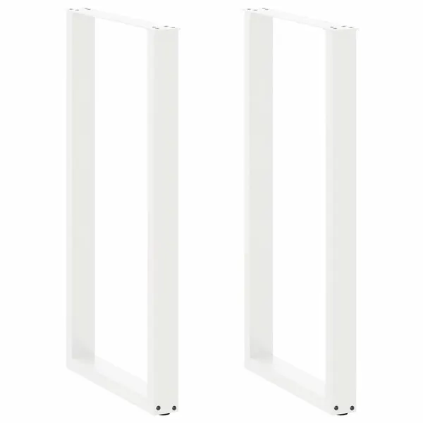 Pés de mesa de bar em forma de U, 2 peças, branco, 60x (110-111) cm, aço