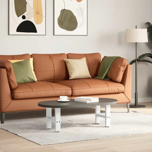 Pés para mesa de centro , brancos, 2 peças, 30x(30-31) cm, aço