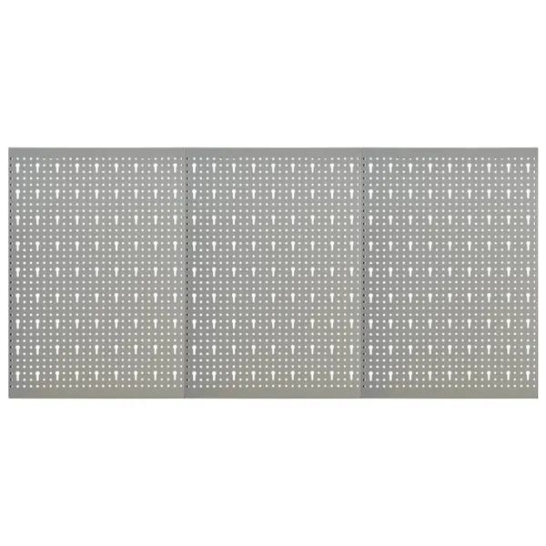 Placas perfuradas de parede 3 pcs 40x58 cm aço