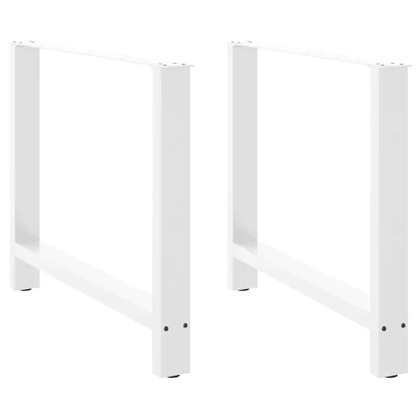 Pés para mesa de jantar , 2 peças, 100x (72-73) cm, branco, aço
