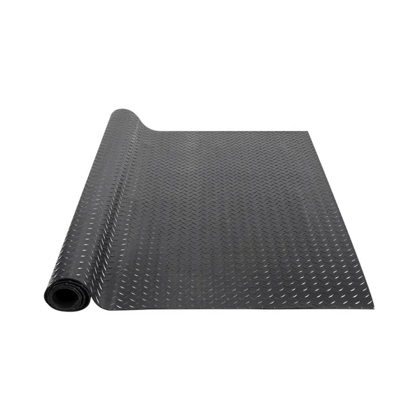 Tapete borracha garagem placa diamante 3mm 1,2x3m preta