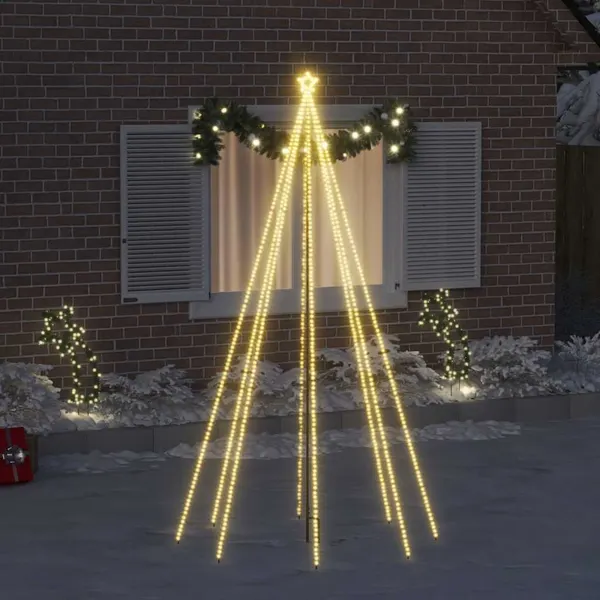 Iluminação cascata p/ árvore Natal int/ext 400 luzes LED 2,5 m