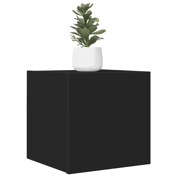 Móvel de TV de parede 2 pcs 30,5x30x30 cm preto