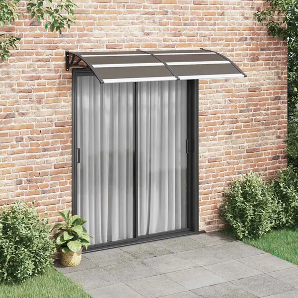 Toldo de porta 200x100 cm PC preto