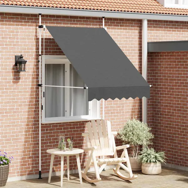 Toldo retrátil manual 150 cm antracite