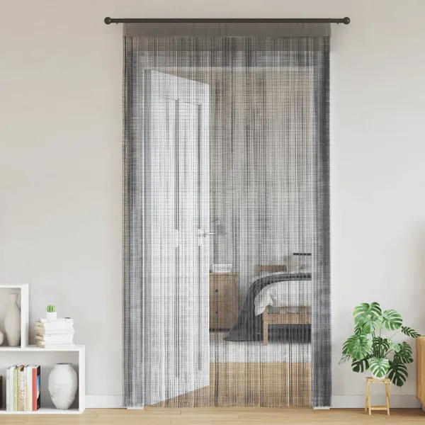 Cortinas de corda 2 peças antracite 100x250 cm