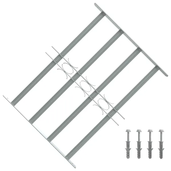 Grelha de segurança ajustável p/ janelas com 4 traves 500-650 mm