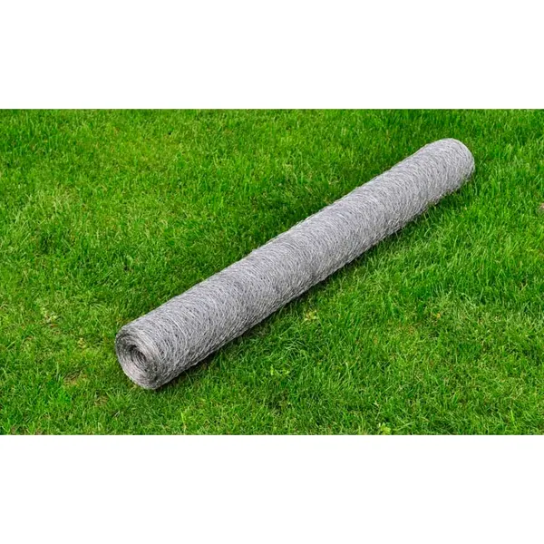 Cerca arame p/ galinheiro 25x0,5 m aço galvanizado prateado