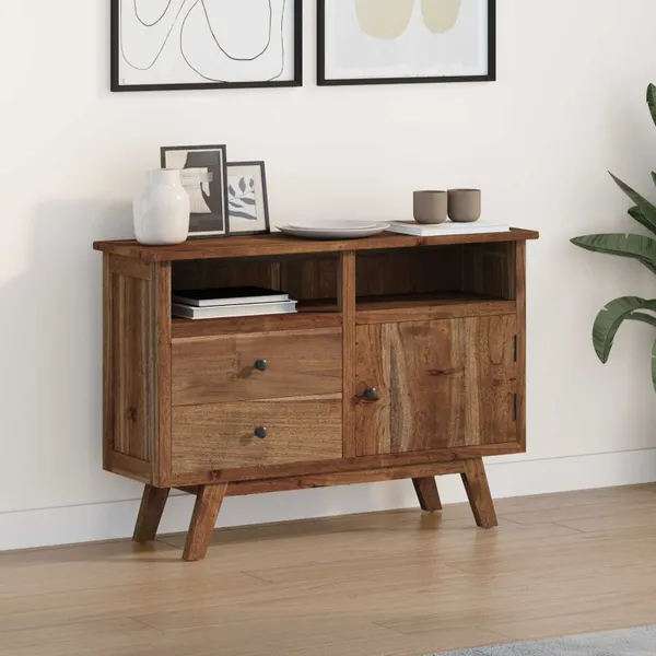 Buffet Natural 100 x 30 x 68 cm Madeira de Teca Sólida