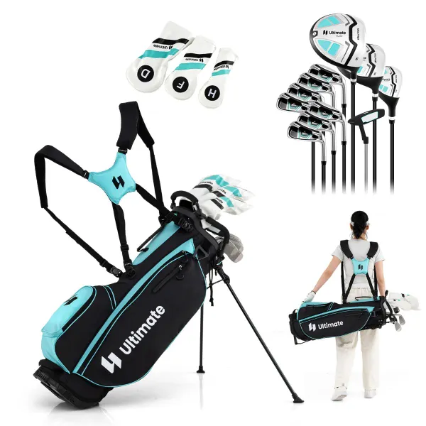 Jogo Completo de Tacos de Golfe para Mulher com Saco Suporte | 15 Peças